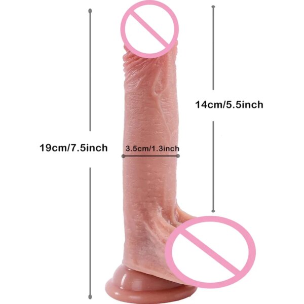 Godemiché Réaliste en Silicone Souple avec Ventouse pour Femme, Jouet Sexuel, Pénis, Fausse Bite, 7 Pouces, sexy adult, anal man, plugs anul masturbateur, sextoy homme, jouet adulte sexey shopping homme, vagin penis – Image 6