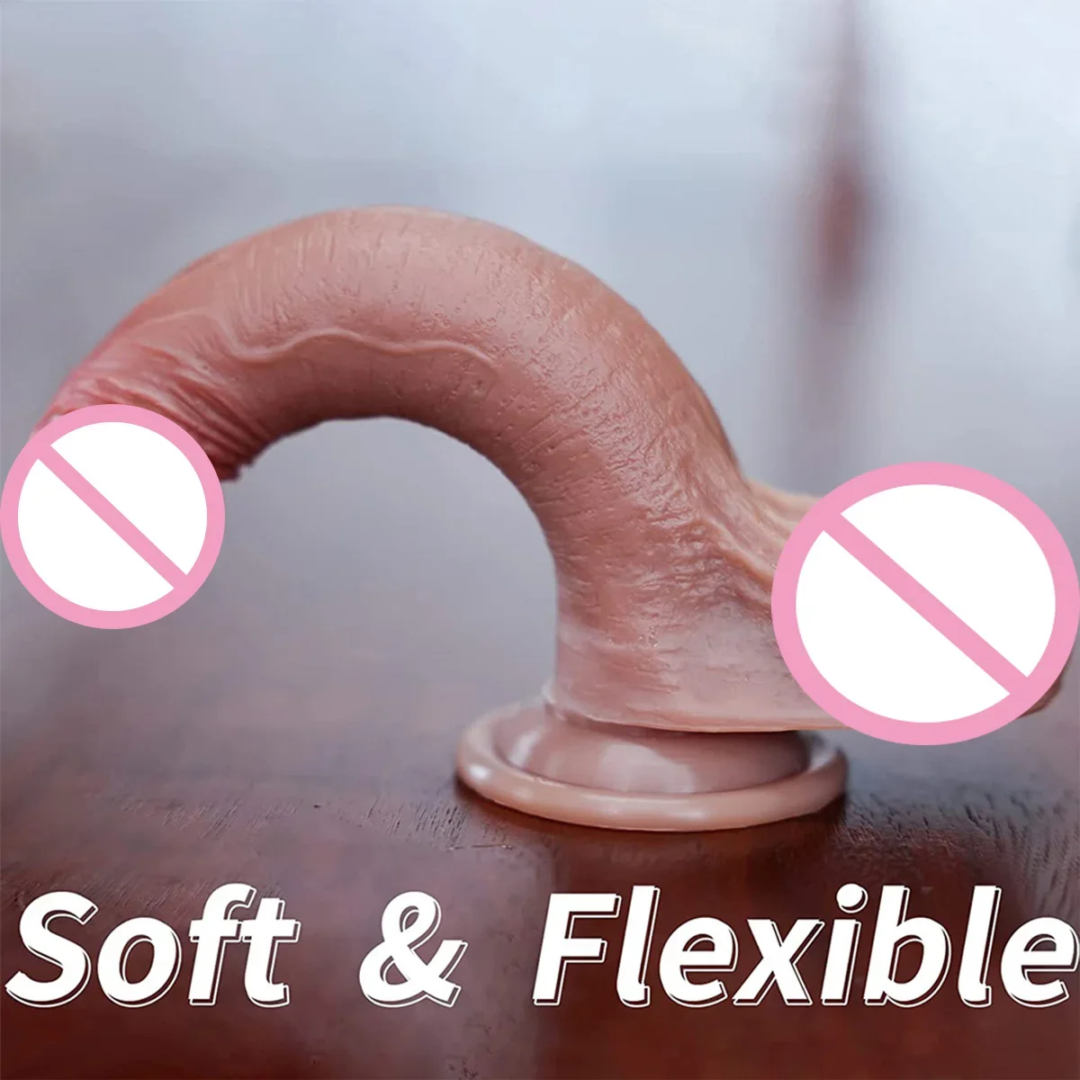Godemiché Réaliste en Silicone Souple avec Ventouse pour Femme, Jouet Sexuel, Pénis, Fausse Bite, 7 Pouces, sexy adult, anal man, plugs anul masturbateur, sextoy homme, jouet adulte sexey shopping homme, vagin penis