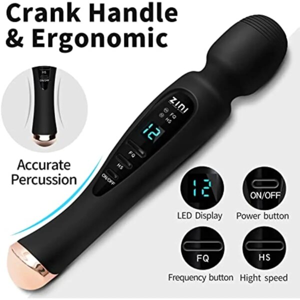 Vibromasseur clitoridien injuste pour femme, gode baguette, machine à sexe, jouet adulte, masturbation du jaune d'oeuf féminin, masseur d'orgasme point G – Image 2