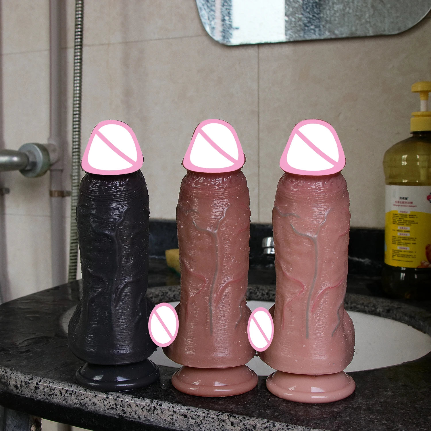 Gros Gode Réaliste en Silicone pour Homme et Femme, Pénis de Petite Chair, Jouet Sexuel Anal, Ventouse