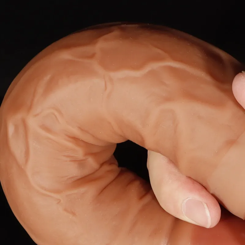 Gros gode en silicone souple à double couche pour hommes et femmes, fausse longue bite réaliste, pénis, plug anal, jouets sexuels pour adultes, masseur vaginal et anal