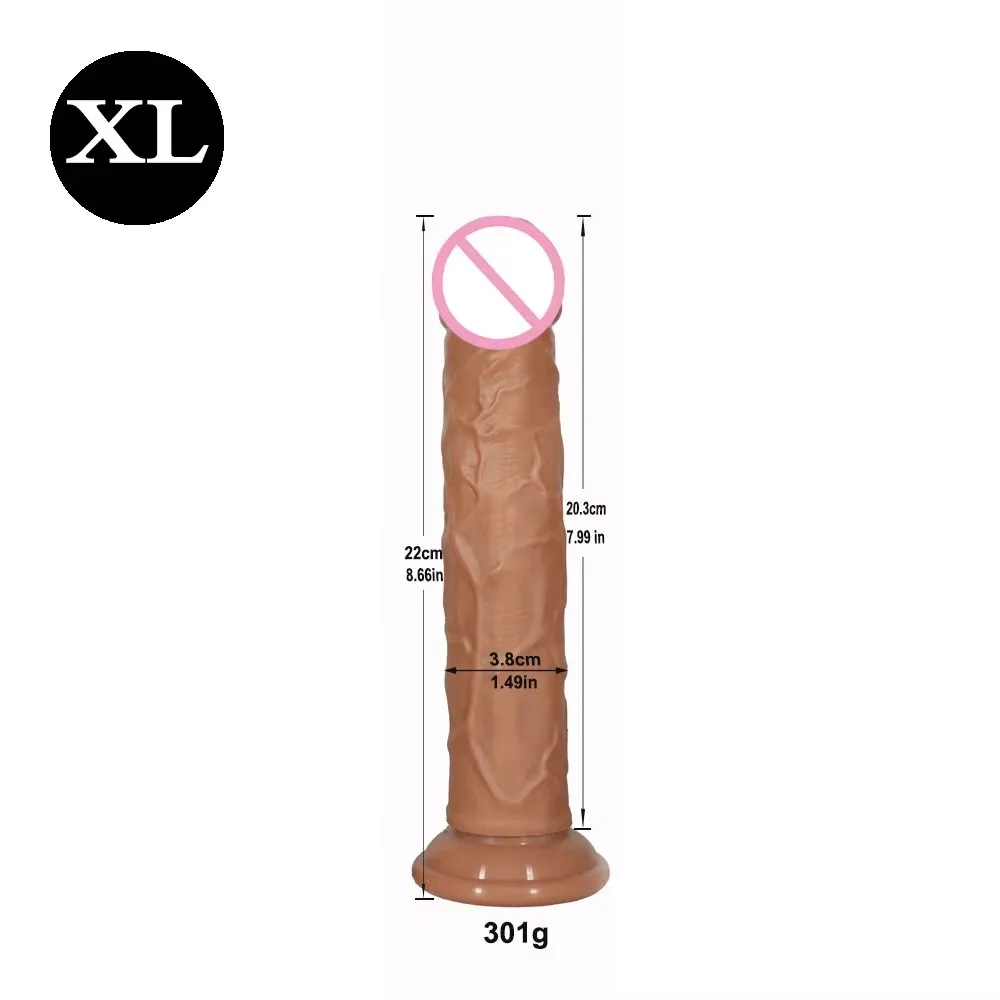 Gros gode en silicone souple à double couche pour hommes et femmes, fausse longue bite réaliste, pénis, plug anal, jouets sexuels pour adultes, masseur vaginal et anal