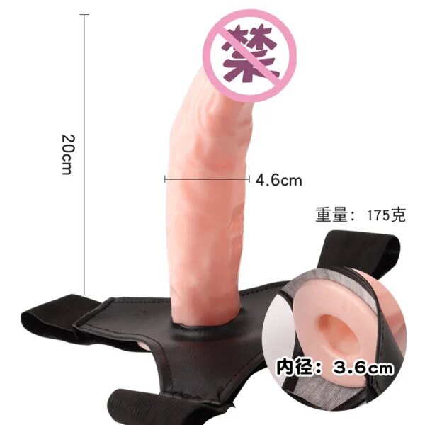 Culotte gode à sangle pour hommes et femmes, pénis creux portable, manches allongées, ceinture SFP, jouets sexuels – Image 4