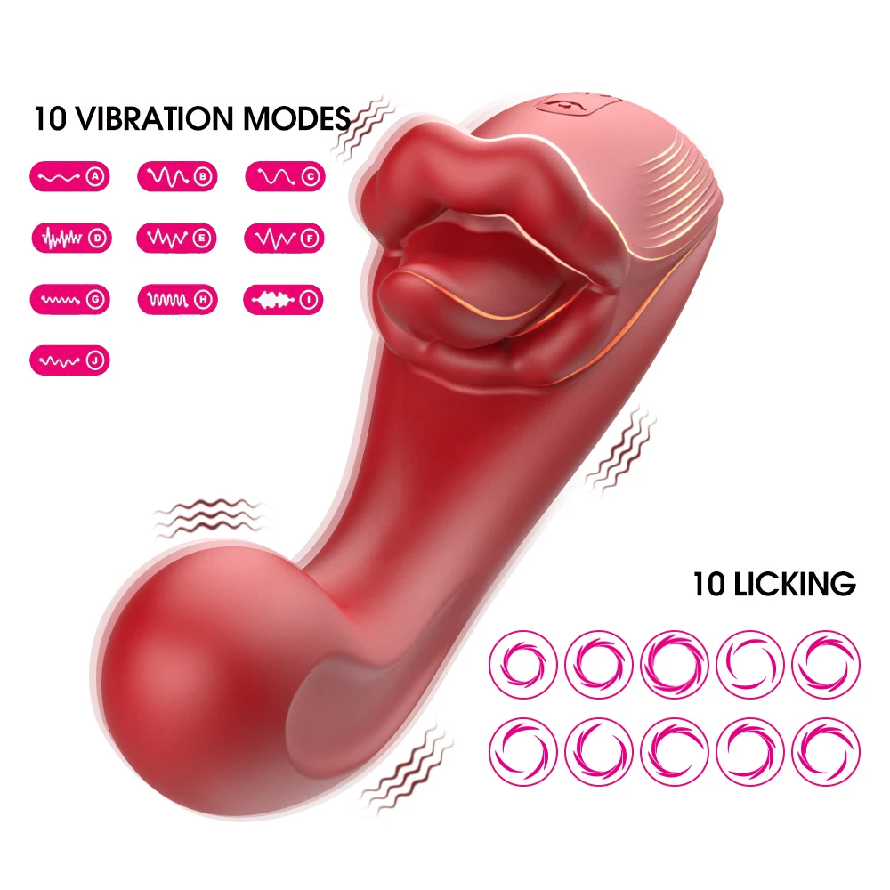 Vibromasseur 2 en 1 pour femmes avec langue injuste, clitoris féminin, clitoris, point G, jouets sexuels pour adultes