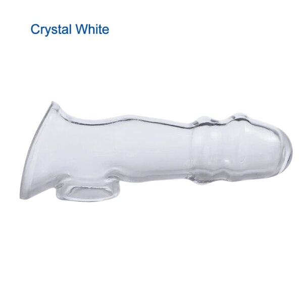 Godemiché avec Manchon de Pénis pour Homme, Boucle d'Éjaculation Retardée, Agrandissement du Genre, Jouets Sexuels, Anneaux de Pénis Retardés, Produits pour Adultes 7.0, 18 – Image 2