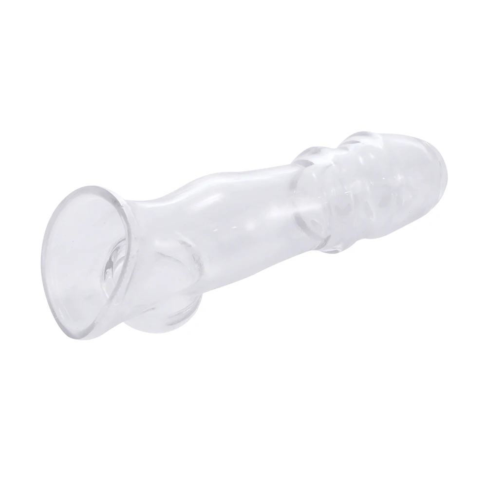 Godemiché avec Manchon de Pénis pour Homme, Boucle d'Éjaculation Retardée, Agrandissement du Genre, Jouets Sexuels, Anneaux de Pénis Retardés, Produits pour Adultes 7.0, 18