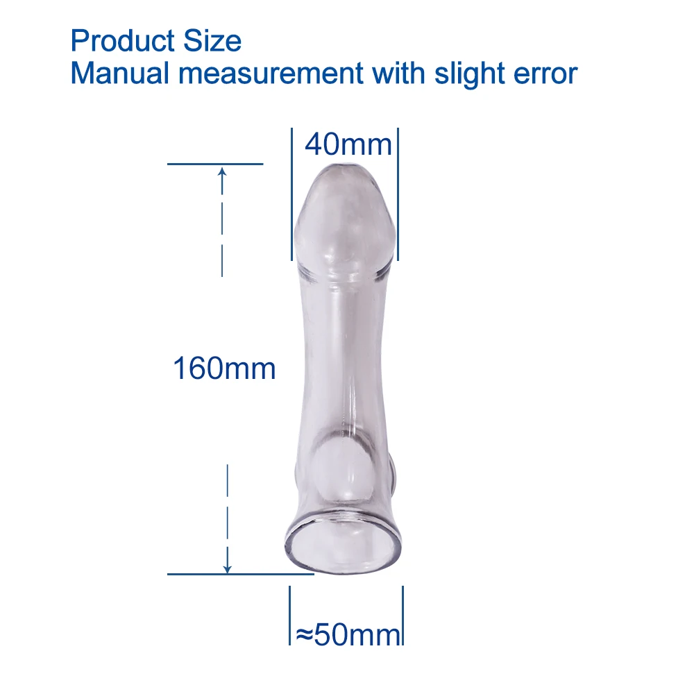Godemiché avec Manchon de Pénis pour Homme, Boucle d'Éjaculation Retardée, Agrandissement du Genre, Jouets Sexuels, Anneaux de Pénis Retardés, Produits pour Adultes 7.0, 18