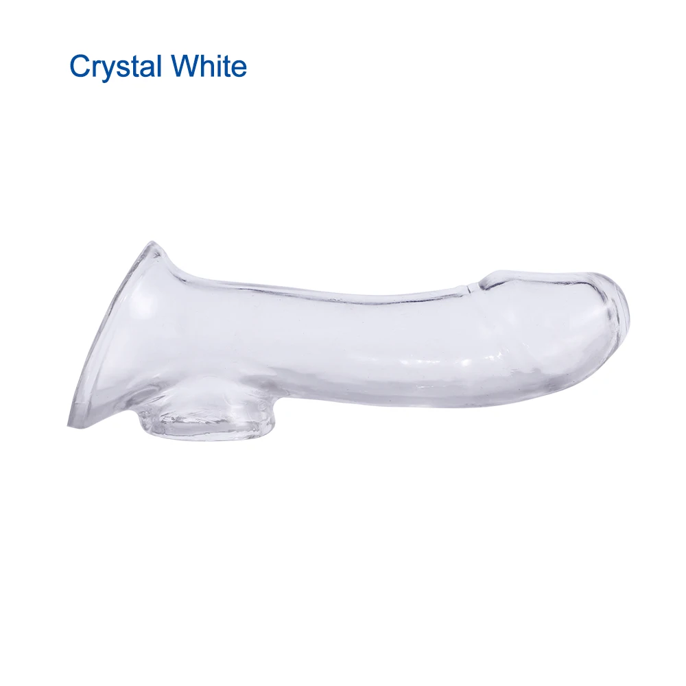 Godemiché avec Manchon de Pénis pour Homme, Boucle d'Éjaculation Retardée, Agrandissement du Genre, Jouets Sexuels, Anneaux de Pénis Retardés, Produits pour Adultes 7.0, 18