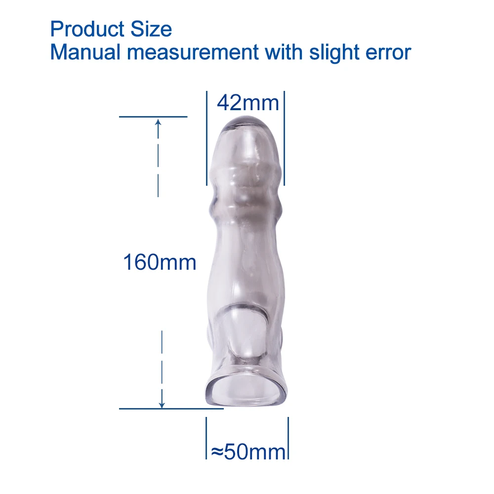 Godemiché avec Manchon de Pénis pour Homme, Boucle d'Éjaculation Retardée, Agrandissement du Genre, Jouets Sexuels, Anneaux de Pénis Retardés, Produits pour Adultes 7.0, 18
