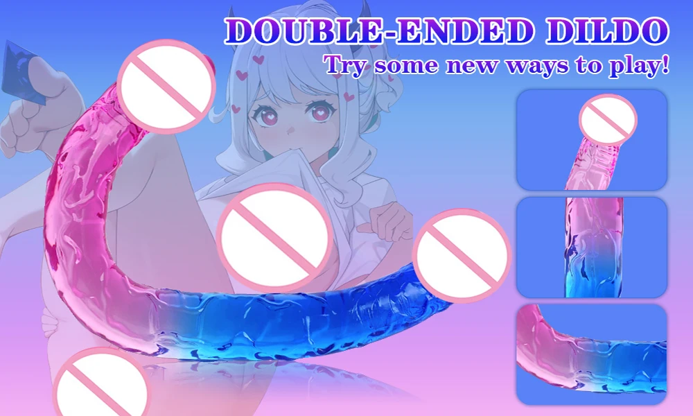 Gode Réaliste à Double Extrémité, Flexible, Éducatif, Long Dong pour Jeu Anal Double Face, ÉthiLiban ateur de Point G, Jouets Sexuels pour Couple de Femmes
