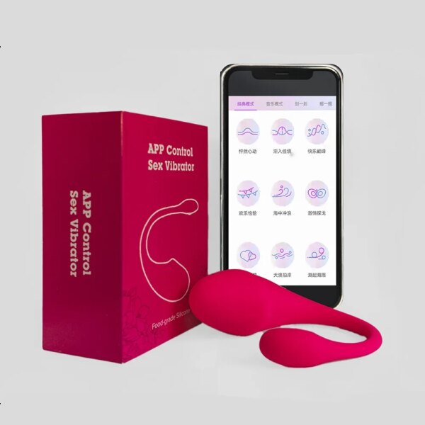 Vibromasseur gode portable longue distance pour femme, télécommande Bluetooth, jouet sexuel pour smartphone, 18 – Image 2