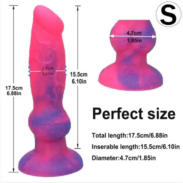 Gode réaliste avec ventouse pour femme, jouet sexuel pour adulte, pénis de simulation, animal, anal, strapon lesbien, pas cher – Image 2