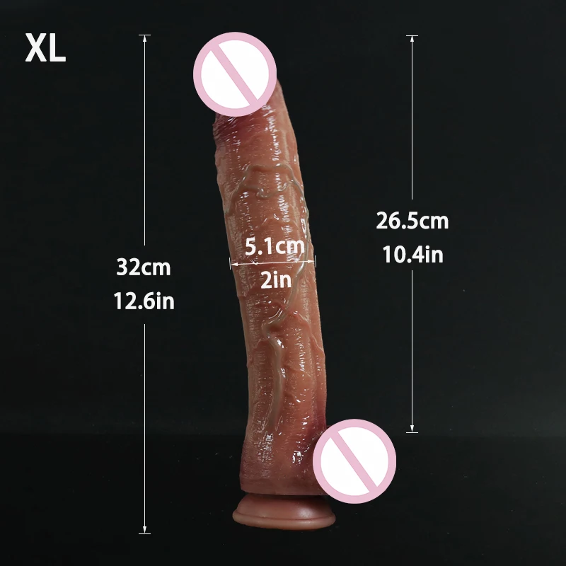 Énorme pénis en silicone réaliste avec ventouse pour femme, gode Dong, masturbation jaune, jouets sexuels anaux lesbains pour adultes de 18 ans et plus, 12 po, 8/7 po