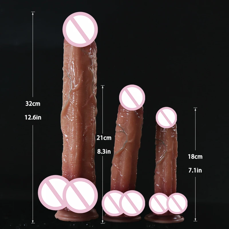 Énorme pénis en silicone réaliste avec ventouse pour femme, gode Dong, masturbation jaune, jouets sexuels anaux lesbains pour adultes de 18 ans et plus, 12 po, 8/7 po