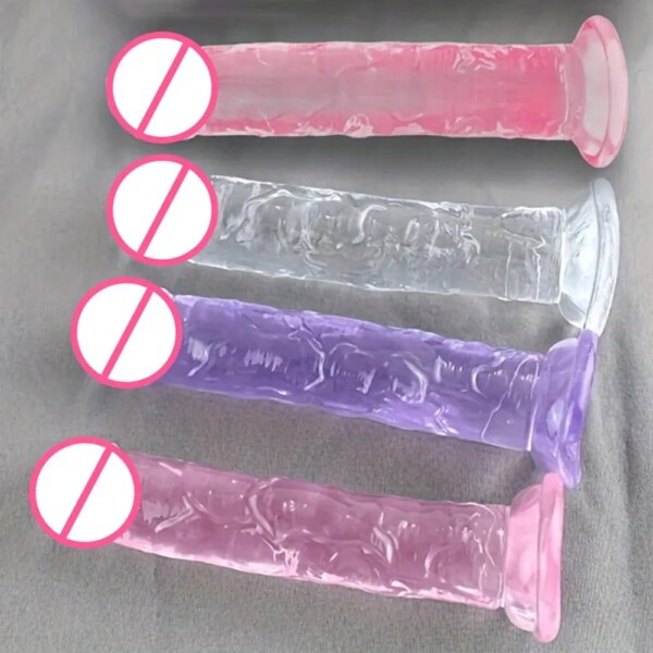 Gode souple réaliste manuel en silicone pour femmes, jouets sexuels pour adultes, ventouse