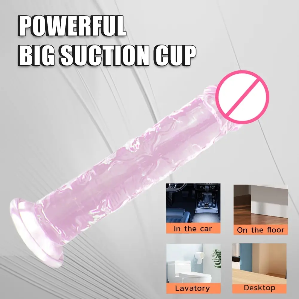Gode souple réaliste manuel en silicone pour femmes, jouets sexuels pour adultes, ventouse