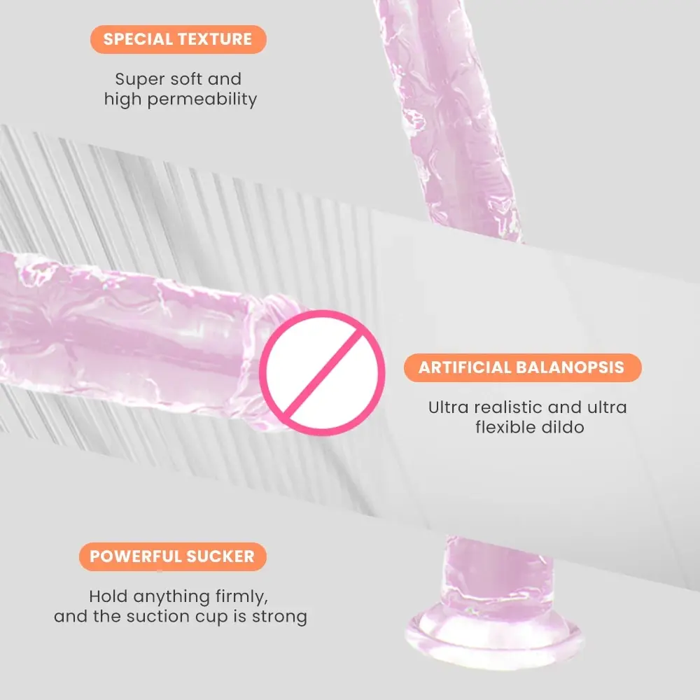 Gode souple réaliste manuel en silicone pour femmes, jouets sexuels pour adultes, ventouse