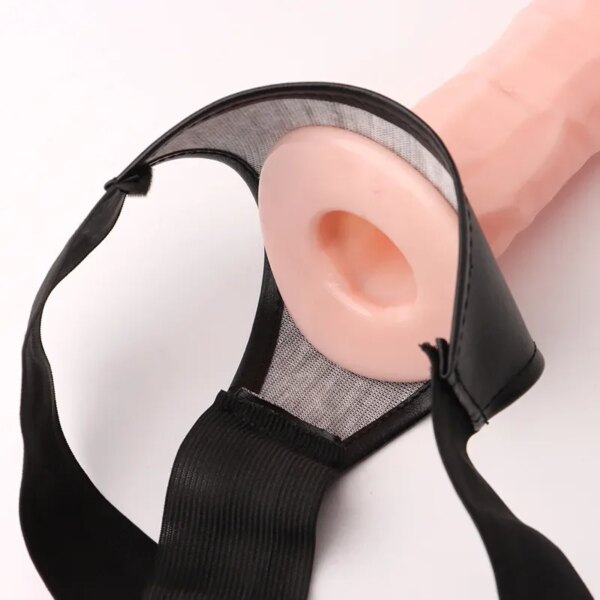 Sous-vêtements gode à sangle pour hommes et femmes, pénis creux portable, ceinture de pantalon à manches arc-en-ciel, jouet sexuel pour gay, gode éducatif – Image 3