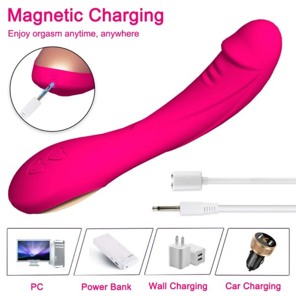 Vibromasseur point G pour femme, gode, vagin injuste, anticlitoris, sensation de peau douce, jouets sexuels, produits pour adultes, 7,0 – Image 4