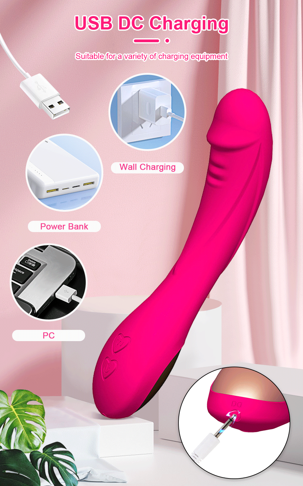 Vibromasseur point G pour femme, gode, vagin injuste, anticlitoris, sensation de peau douce, jouets sexuels, produits pour adultes, 7,0