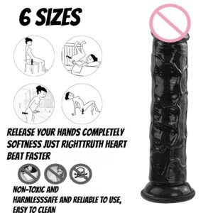 Jouets sexuels noirs pour femmes adultes, gode réaliste, gode éducatif avec ventouse, vagin anal, masturbateur, plug anal, bite, pénis, pénétration