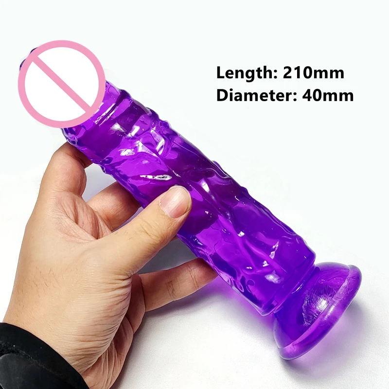 Godemichet Réaliste avec Ventouse pour Femme et Homme, Énorme Gelée, Jouets Sexuels Éducatifs, Fausse Bite, Gros Pénis, Plug Anal, Sex Shop, 7.0