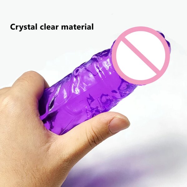 Godemichet Réaliste avec Ventouse pour Femme et Homme, Énorme Gelée, Jouets Sexuels Éducatifs, Fausse Bite, Gros Pénis, Plug Anal, Sex Shop, 7.0 – Image 2