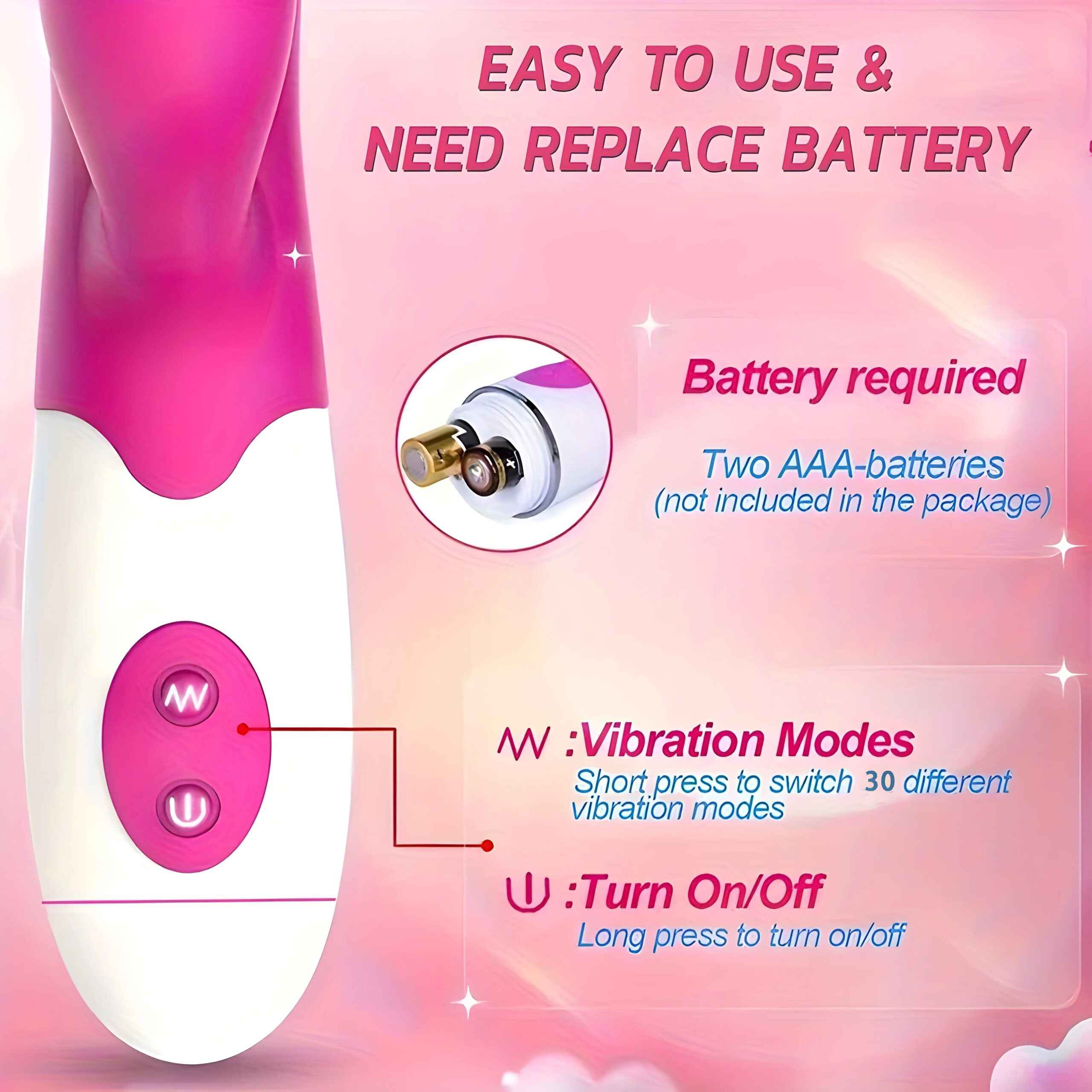 Vibromasseur lapin en silicone pour femme, gode point G, 30 vitesses, masseur de vagin et de clitoris, jouets sexuels pour adultes