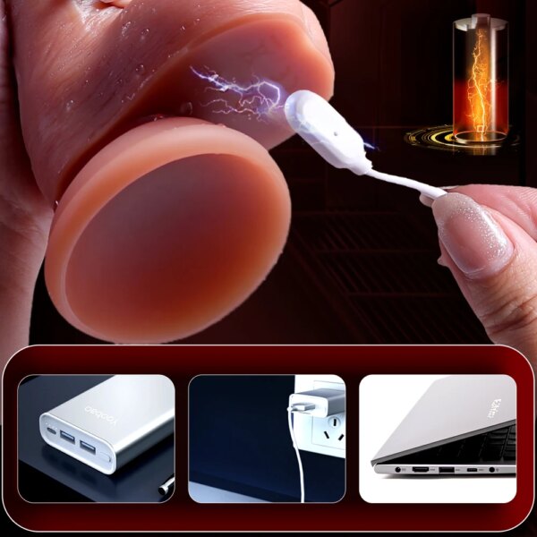 Gode Réaliste Vibrant Télescopique pour Femme, Vibromasseur Chauffant, Grand Pénis, Pénétration Anale, Plug Anal, Point G, Bite, Jouets Sexuels Adultes – Image 6