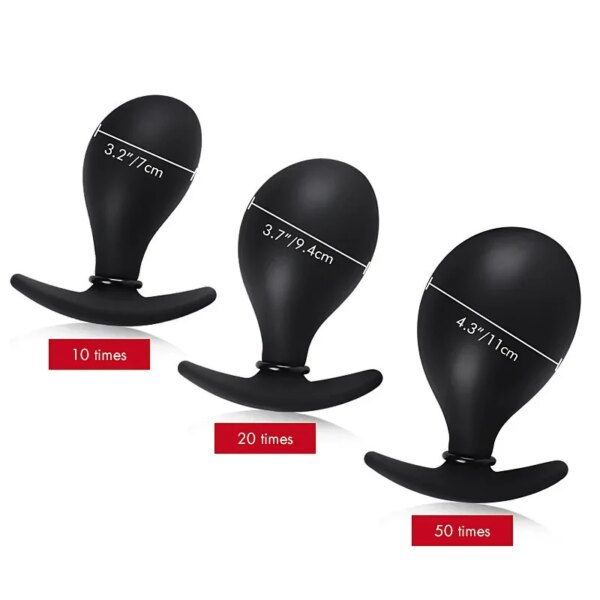 Plug anal gonflable en silicone pour hommes et femmes, plug anal étanche, masseur de prostate, jouets sexuels pour adultes, jouet anal gay, extension sans danger pour le corps – Image 5