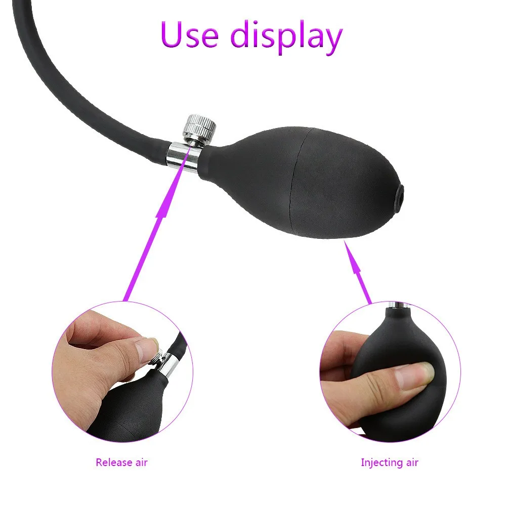 Plug anal gonflable en silicone pour hommes et femmes, plug anal étanche, masseur de prostate, jouets sexuels pour adultes, jouet anal gay, extension sans danger pour le corps Plug anal gonflable en silicone pour hommes et femmes, plug anal étanche, masseur de prostate, jouets sexuels pour adultes, jouet anal gay, extension sans danger pour le corps