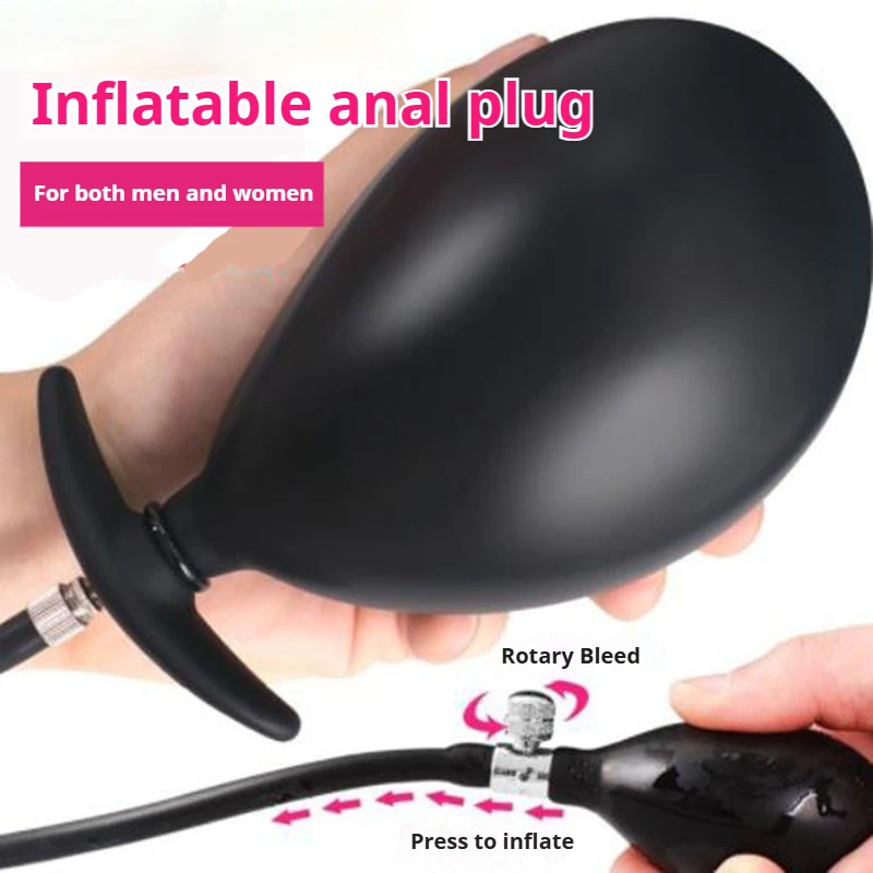 Plug anal gonflable en silicone pour hommes et femmes, plug anal étanche, masseur de prostate, jouets sexuels pour adultes, jouet anal gay, extension sans danger pour le corps Plug anal gonflable en silicone pour hommes et femmes, plug anal étanche, masseur de prostate, jouets sexuels pour adultes, jouet anal gay, extension sans danger pour le corps