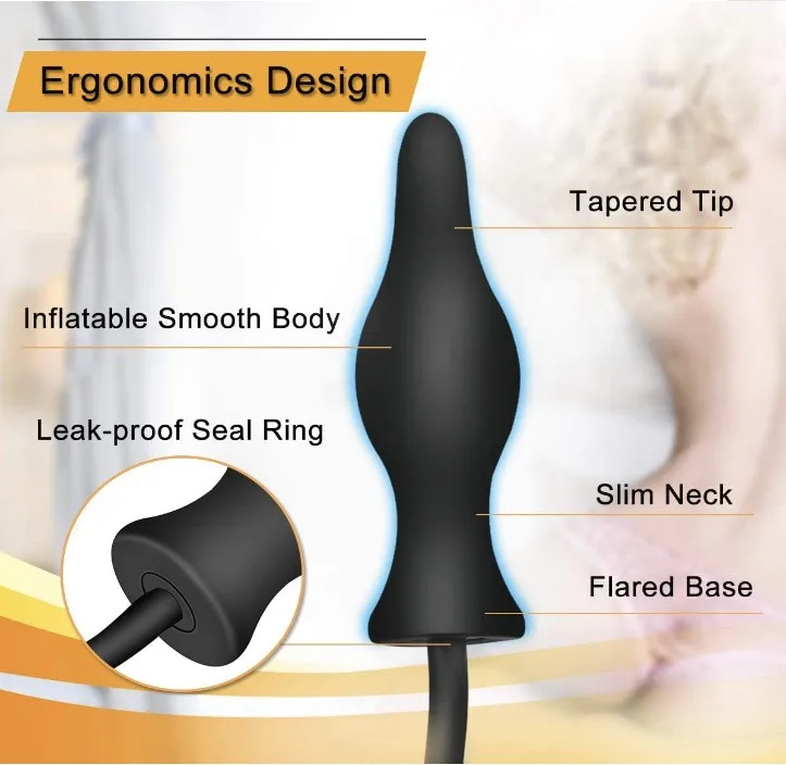 Plug anal gonflable en silicone pour hommes et femmes, plug anal étanche, masseur de prostate, jouets sexuels pour adultes, jouet anal gay, extension sans danger pour le corps Plug anal gonflable en silicone pour hommes et femmes, plug anal étanche, masseur de prostate, jouets sexuels pour adultes, jouet anal gay, extension sans danger pour le corps