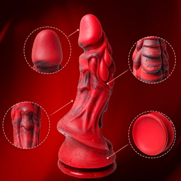 Jouet gode optique Dragon en silicone pour hommes et couples, bite de monstre éducative, ventouse, jouets sexuels, point G, femme – Image 2