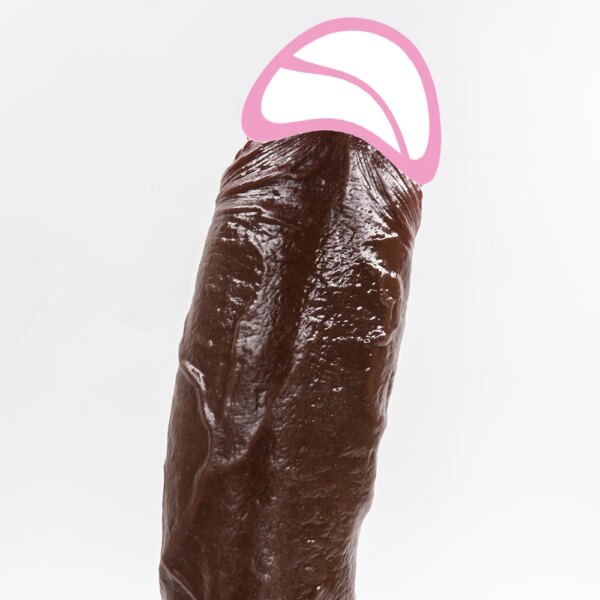 Plug anal long et réaliste avec ventouse pour hommes et femmes, dilatateur anal Phallus, gros pénis, bite longue, jouets sexuels, noir – Image 6