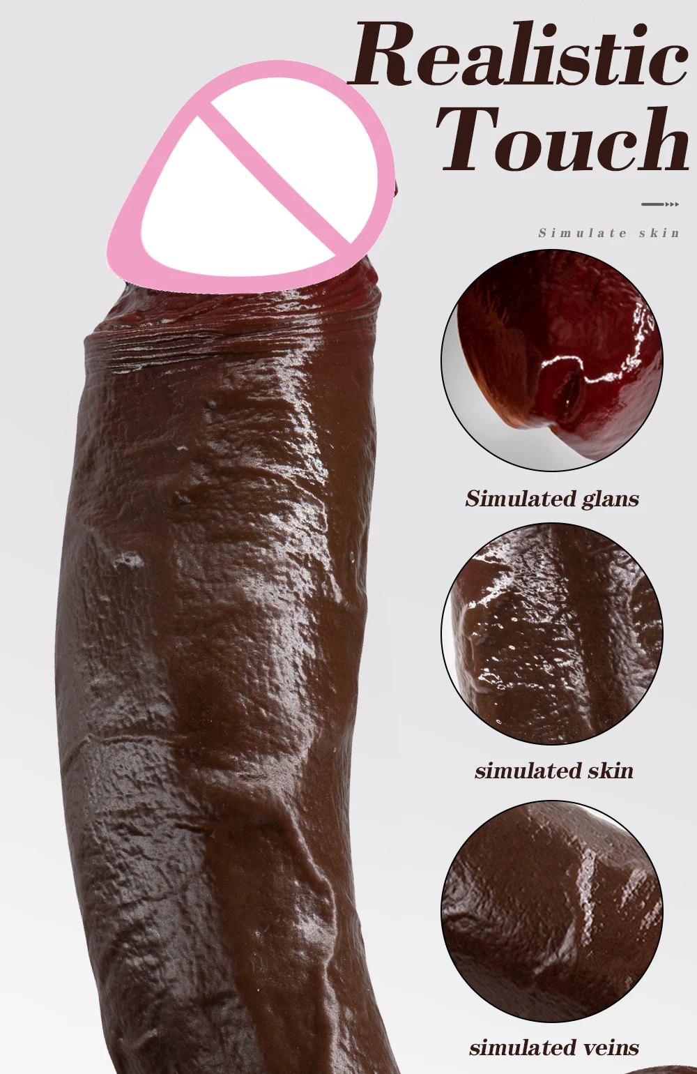 Plug anal long et réaliste avec ventouse pour hommes et femmes, dilatateur anal Phallus, gros pénis, bite longue, jouets sexuels, noir