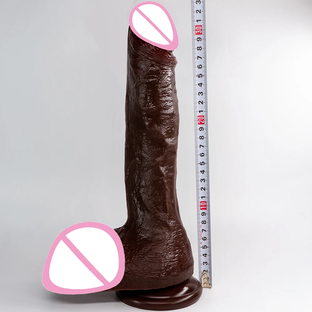 Plug anal long et réaliste avec ventouse pour hommes et femmes, dilatateur anal Phallus, gros pénis, bite longue, jouets sexuels, noir