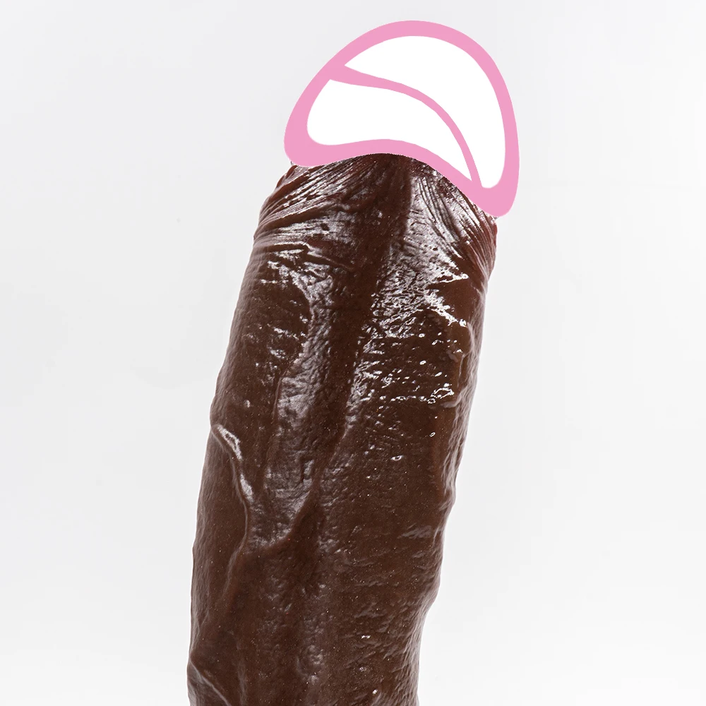 Plug anal long et réaliste avec ventouse pour hommes et femmes, dilatateur anal Phallus, gros pénis, bite longue, jouets sexuels, noir