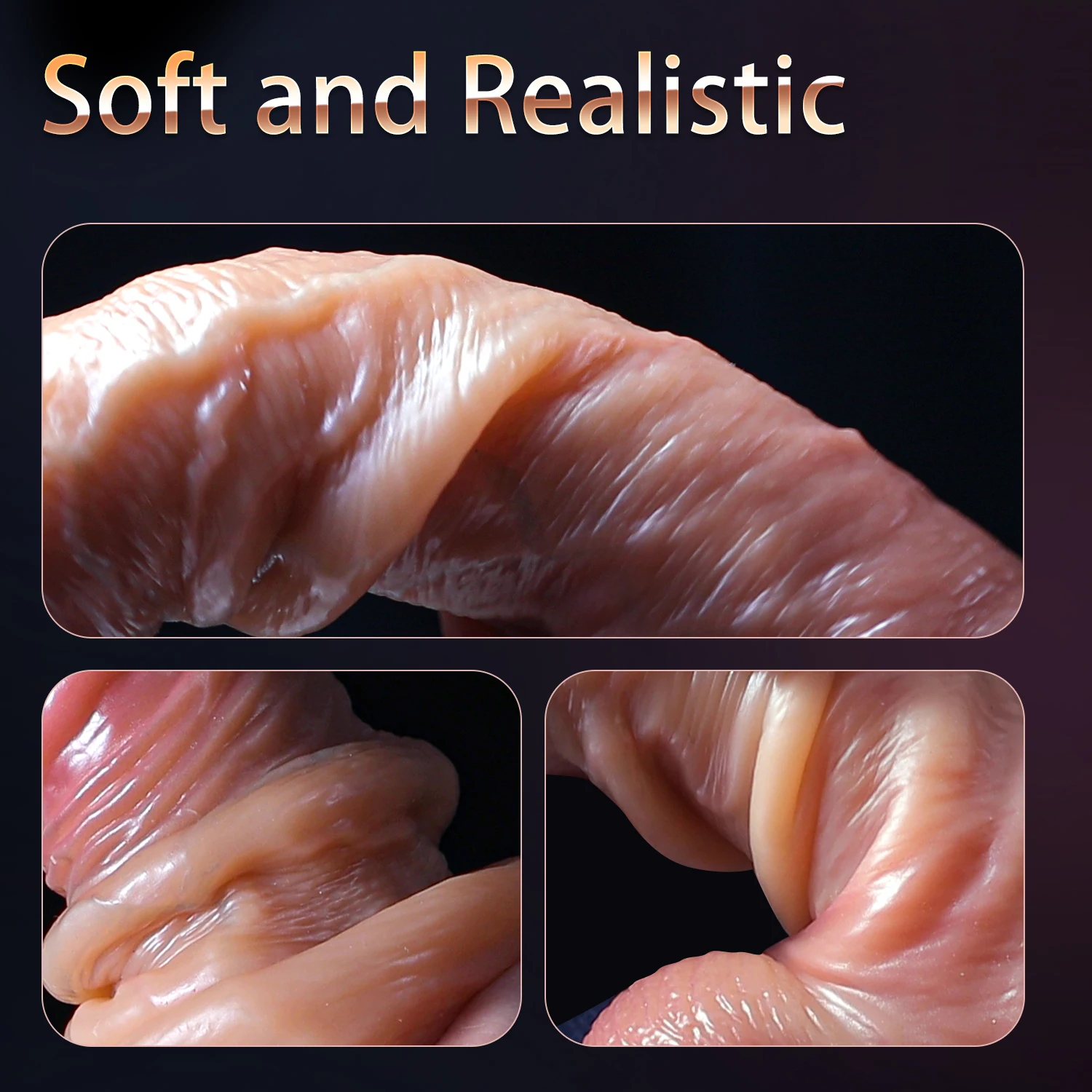 Pénis réaliste avec ventouse pour femme, gode prépuce coulissant, jouets sexuels anaux, masturbateurs féminins éducatifs, 8.5 pouces
