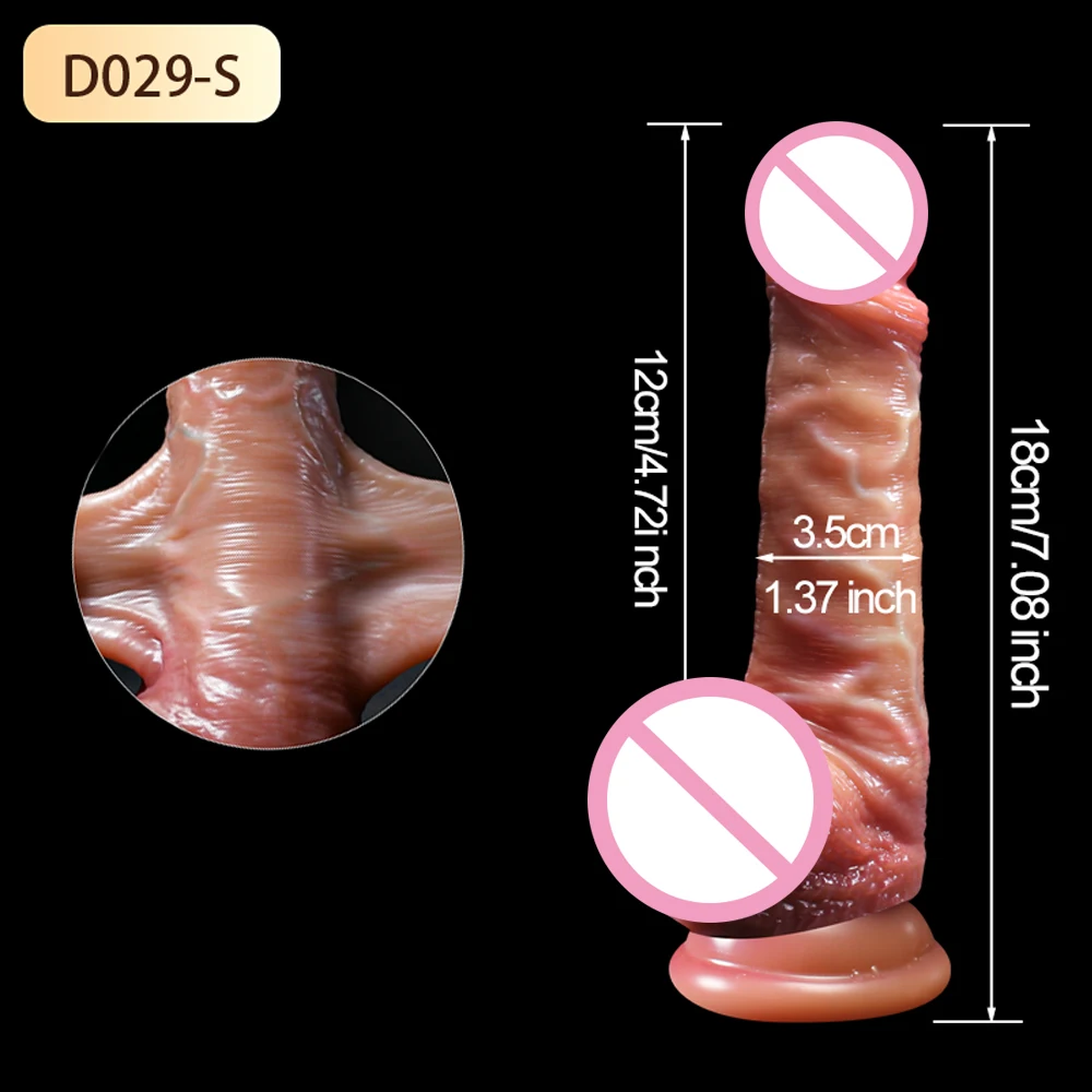 Pénis réaliste avec ventouse pour femme, gode prépuce coulissant, jouets sexuels anaux, masturbateurs féminins éducatifs, 8.5 pouces