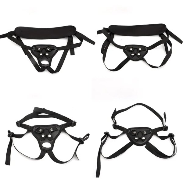 Culotte pénis portable en cuir noir, jouets sexuels pour lesbiennes, gode éducatif, jeu pour adultes, sangle, nouveau, 7.0
