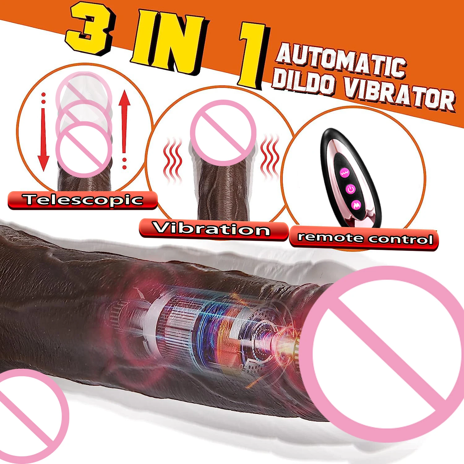 Vibromasseur gode réaliste pour femme, grosse bite chauffante, pénis, pénétration anale, vibromasseur télescopique, stimulateur de vagin féminin, jouets sexuels