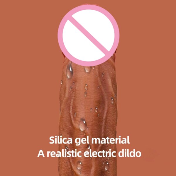 Vibromasseur gode réaliste pour femme, grosse bite chauffante, pénis, pénétration anale, vibromasseur télescopique, stimulateur de vagin féminin, jouets sexuels – Image 5