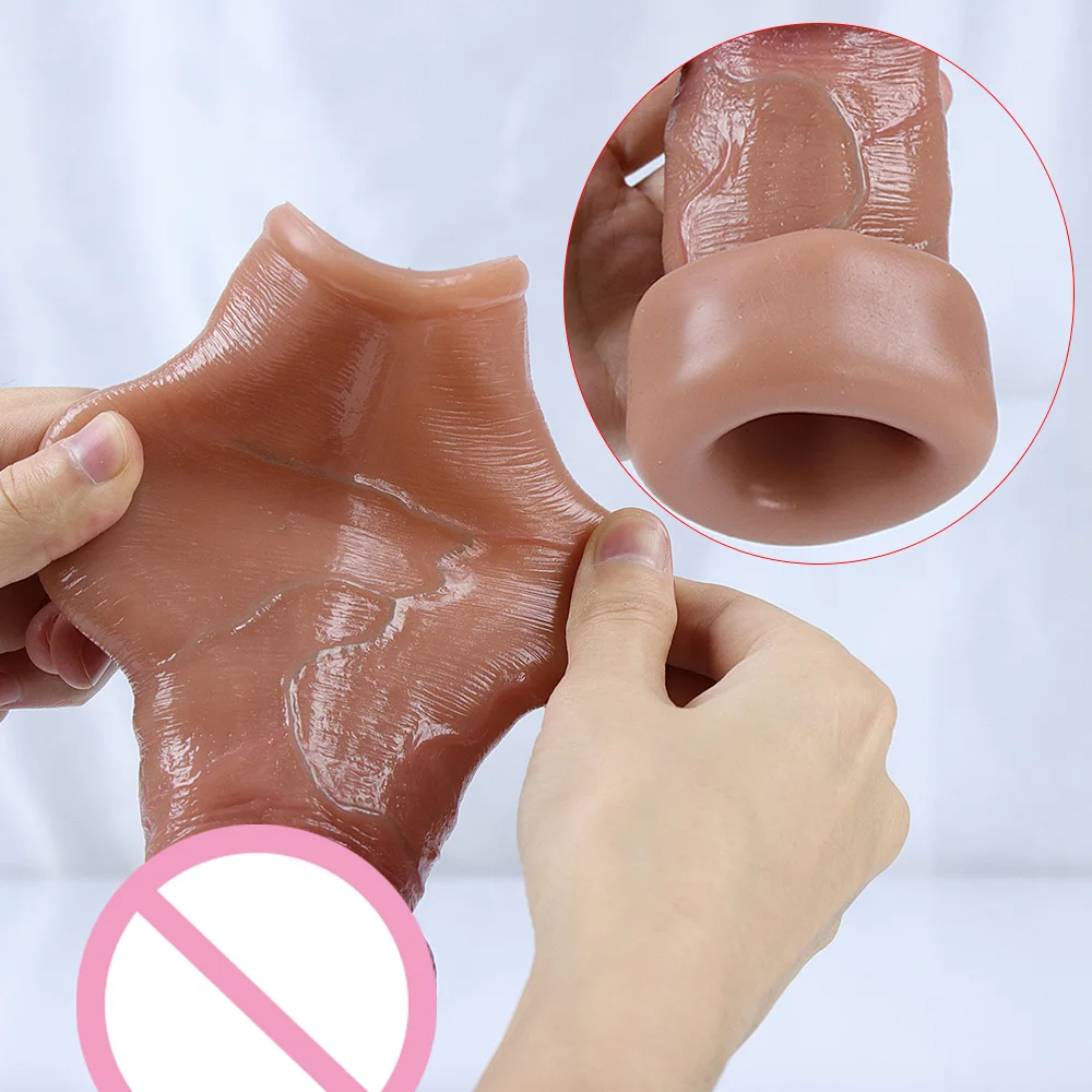 Godemiché Réaliste en Silicone Souple avec Sensation de Peau, Extension de Pénis Agrandie, Jouet Sexuel pour Adulte, Grosse Bite, Outil Sexy pour Homme