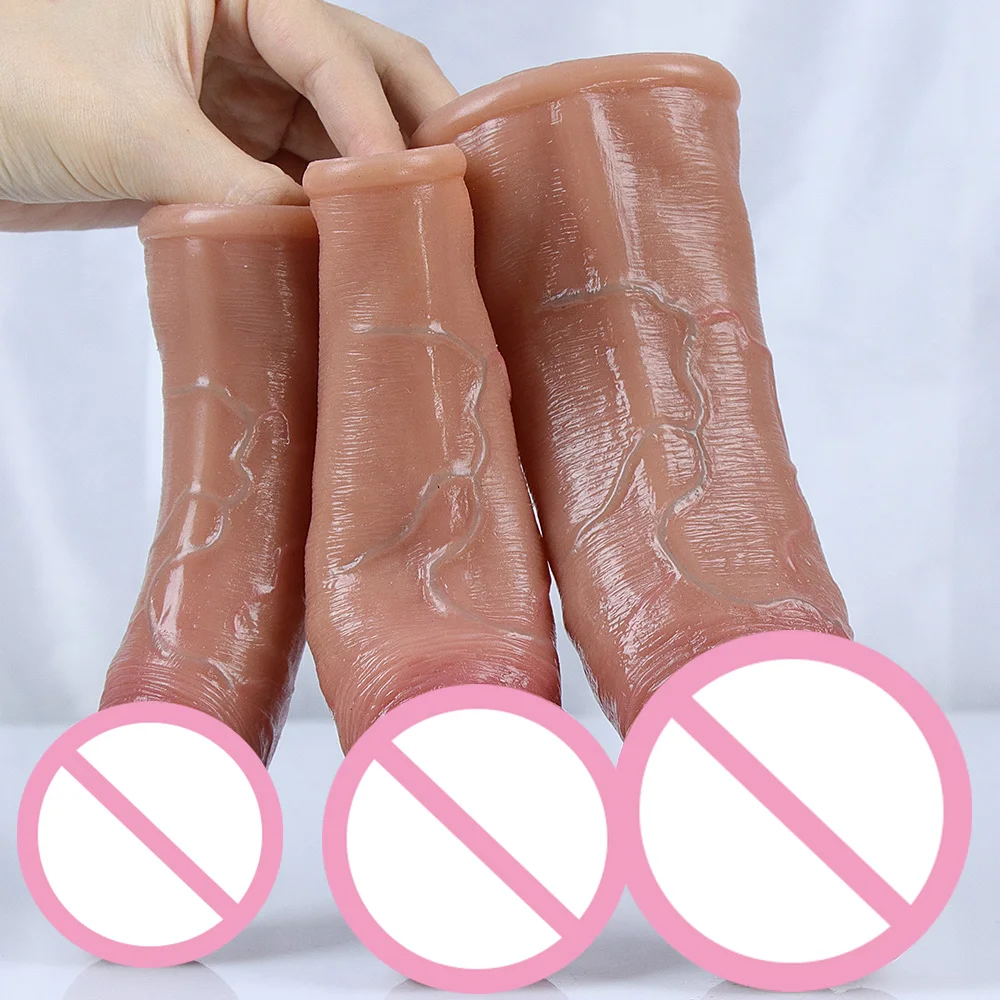 Godemiché Réaliste en Silicone Souple avec Sensation de Peau, Extension de Pénis Agrandie, Jouet Sexuel pour Adulte, Grosse Bite, Outil Sexy pour Homme