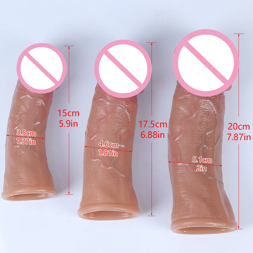 Godemiché Réaliste en Silicone Souple avec Sensation de Peau, Extension de Pénis Agrandie, Jouet Sexuel pour Adulte, Grosse Bite, Outil Sexy pour Homme