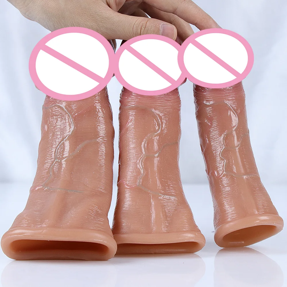 Godemiché Réaliste en Silicone Souple avec Sensation de Peau, Extension de Pénis Agrandie, Jouet Sexuel pour Adulte, Grosse Bite, Outil Sexy pour Homme