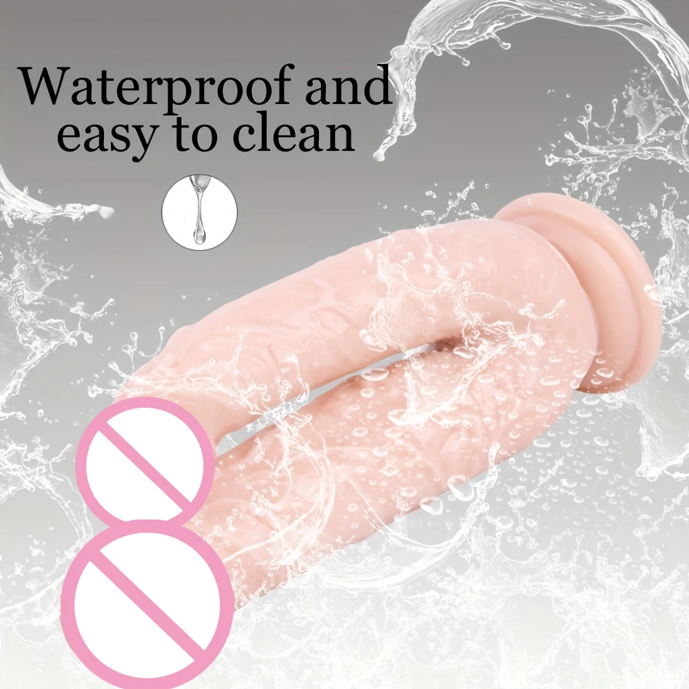 Gode double éducatif avec ventouse pour femme, gros pénis réaliste, plug anal, vagin, anal, jouets sexuels pour adultes, Lexbian, 18 +