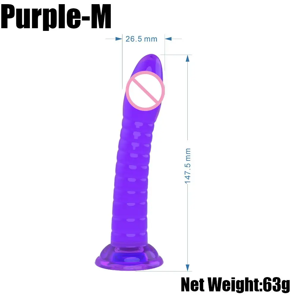 Godemiché en Forme de Pénis Réaliste pour Femme, Jouet Sexuel Souple, Ventouse, Point G, Sans Vibrateur, pour Adulte, 7.0, 3 Tailles