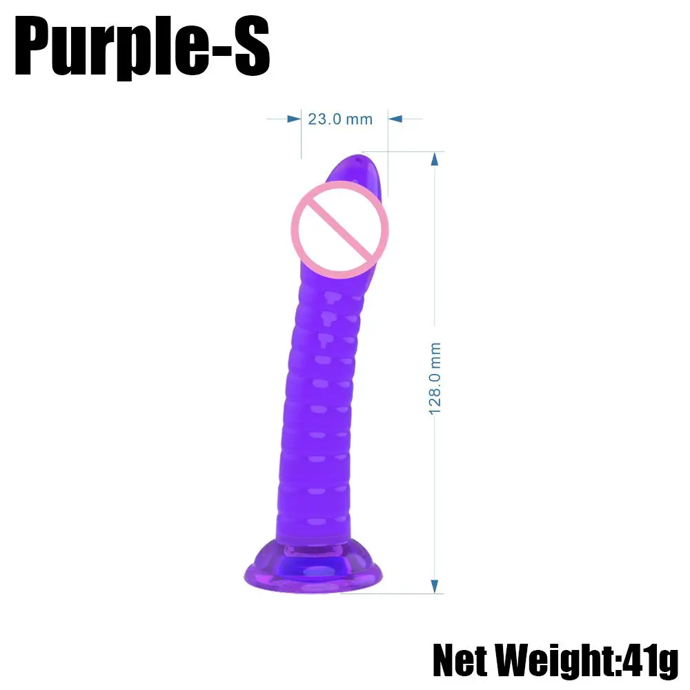 Godemiché en Forme de Pénis Réaliste pour Femme, Jouet Sexuel Souple, Ventouse, Point G, Sans Vibrateur, pour Adulte, 7.0, 3 Tailles